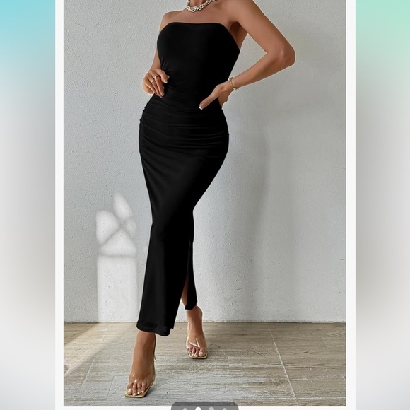 NWT strapless black maxi dress size medium - Picture 1 of 5